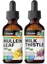 BIO KRATER Mullein Tincture 2 Fl. Oz. & Milk Thistle Tincture 2 Fl. Oz.