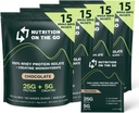 Uzturs uz Go Whey Olbaltumvielas Izolāts Paketes ar kreatīnu – 25g Olbaltumvielas + 5g Kreatīns – viena serve Travel Olbaltumvielu pulveris – Šokolāde (60-iepakojums)