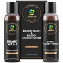 XIKEZAN Beard Wash & Beard Kondicionieris Dabīgs Softener Komplekts w/Argan & Jojoba Eļļas Gludināšanas & Stiprina Ziemassvētku Stocking Studenti Tēva diena Dāvanas vīriešiem Viņu tētis Boyend Vīrs