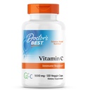 Ārsta labākais vitamīns C 1000mg papildinājums vīriešiem un sievietēm - Vegan C vitamīna kapsulas kā Q-C Askorbīnskābe, Imūnās veselības atbalsts pieaugušajiem, neĢMO, bez lipekļa, bez sojas - 120 Veg Caps