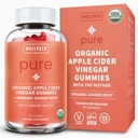 Labi Ceļš Organisks Ābols Sidrs Etiķis Gumijas ar māti - USDA Organic ACV Gummies - Ginger & Apple Sidra Etiķis ar māti Gut veselībai - Vegan, Non-GMO, 60 Ct