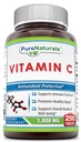 Pure Naturals C vitamīns, 1000 mg 250 tabletes - atbalsts imūnai funkcijai * -atbalsta vispārējo veselību un labsajūtu * -veicina veselīgu novecošanu *