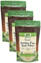 NOW pārtikas produkti, Organic Golden Flax Seed Male, Essential Taukskābju un Fiber avots, Auksti pārstrādāts, Sertificēts ne-ĢMO, 12-Ounce (iepakojums May Vary) (iepakojums no 3)