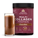 Ancient Nutrition Hidrolizēts kolagēns Peptīdi Pulveris ar probiotikām, Šokolādes multikolagēna proteīns sievietēm un vīriešiem ar C vitamīnu, 40 Kalpo, atbalsta ādu un nagus, Gut Health, 16.65oz