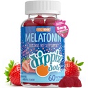 Melatonīna miega atbalsts Gumijas (60 Grāfs) Zemeņu saulrieta krēmkrāsas košļājamās rotaļlietas - 2,5 mg Per Gummy miega papildinājums bērniem un pieaugušajiem -