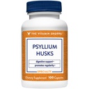 Vitamīnu veikals Psyllium Husks – Plantago Ovata Fiber papildinājums, kas atbalsta regularitāte un veselīgs holesterīns, 840 mg par apkalpo - bez lipekļa (100 kapsulas)
