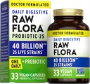 Dabas patiesība Raw Flora Probiotika ar prebiotikām - 40 miljardi KVV - Daily Gremošanas Vegan kapsulas -- Gluten bezmaksas papildinājums vīriešiem un sievietēm