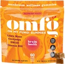 OMFG Mushroom Gummies for Brain Health Support – Papildinājums, lai atbalstītu kognitīvās funkcijas, Garīgā skaidrība, Focus & Energy W/Lions Mane, Cordyceps, B12, DMAE, Vegan - aveņu / persiku Flavor (60 Skaits)