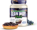 Muskuļisporta Lean Way Plant Protein - pīļu proteīns un Brown Rice Protein Blend, ar pievienoto CLA, MCT un L-karnitīns - 20 Kalpo (Melleņu cobbler)