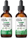 Savvaļas un organiskās stīgas Tinktūra 2 fl oz un zāģis Palmetto Tinktūra 2 fl oz