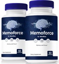 (2 Pack) Memo Force Pills, Atslēdziet savu pilnu potenciālu ar Memo Force Kapsulas - Atbalsta Atmiņas, Fokusa & Koncentrācija, Līdzsvarota veselība un funkcijas, Oficiālais Memo Force Atsauksmes (120 Kapsulas)