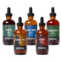 Ziemeļspore (5-Iepakojums) Sēņu Tincture Variety Pack, 4 unces katra ] Lion's Mane, Chaga, Cordyceps, Turkey Aste, Reishi ] Organic, Vegan, Non-GMO 