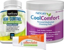 Bundle - mazināt dabas hemorrhoid Relief Ziede, Hem-Control Natural Hemorrhoid Papildinājums (180 grāfs), un CoolComfort Personal Cleansing Pads (100 grāfs) - All-Natural, Fast Action