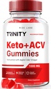 rize laboratorijas - Trinity Keto+ACV Gumijas Advanced svara zudums, Visi dabas Apple Sidra Etiķa papildinājums, 500 mg (60 Gumijas)
