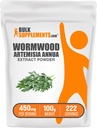 BulkSupplements.com Wormwood Extract Powder - Artemisia Annua Avots: Sweet Wormwood Leaves, Herbal Papildinājums - bez lipekļa, 450mg uz vienu Kalpo, 100g (3.5 oz) (iepakojums no 1)