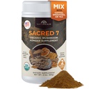 Naturealm svētais 7 Organic Sēnes Papildinājums – 100% Augļķermeņa ekstrakts Pulveris ar Lions Mane, Reishi, Chaga & More ” Nootropais un imūnais atbalsts kafijai, tējai, gludumiem – 60 Kalpo