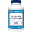 Kalcijs (karbonāts) 1200mg – Minerāls Essential veselīgam kauliem un zobiem, 100% ikdienas vērtība – Pievienots 400IU D vitamīns, lai palīdzētu Absorbcija (120 Softgels) ar vitamīnu veikals