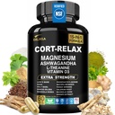 Super Calm Cortisol Papildinājums ar magnija glicinate, Ashwagandha KSM-66, L-Teanīns, Fosfatidilserīns, Ginkgo Biloba & Lions Mane for Calm, Focus, Garīgā skaidrība, Relaksācija, Miega, Enerģija