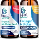 Wellness LABSRX Mullein Leaf Drops for Lungs, 2 Fl. Oz - Liquid Collagen un Biotin, 2 Fl. Oz