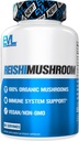 Evlution Nutrition Reiši Sēnes - Imūnsistēmas un veselības atbalsts - 500mg Sēņu Papildinājums - 100% Organic, Vegan & Non-GMO - 60 Servējumi