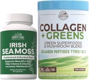 Lauku saimniecības “Skaistais iepakojums kolagēns + Greens Irish Sea Moss, kolagēns ādai, matu augšanai, naglām un locītavām, Ultimate Beauty Support Gift, Pack of 2