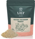 LIĻIJA VALLEJAS Šitake Sēņu pulveris - izgatavots no smalkākās kaltētās Šitake sēnes - spēcīgāks Umami Flavor nekā svaigas sēnes - liels mērcei, zupai un sēņu kafijai (4oz, 113g)