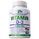 Pivotālās veselības produkti: D3 vitamīns 5000 SV - 5 000 SV D vitamīna kapsulu veidā. Viegli norīt un ātri strādāt