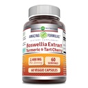Amazing Formulas Boswellia Extract Turmeric un Tart Ķiršu Papildinājums - 2400 Mg Per Servē - 60 Veggie Kapsulas - Non-GMO ---Luten bezmaksas
