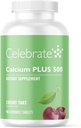 Atzīmējiet vitamīnus Kalcija Plus - 500mg Kalcija citrāts, 333 SV D3 vitamīns un 34mg Magnijs pēcbariatriskās operācijas - bez lipekļa un bez cukura - Ķiršu, 90 košļājamās tabletes