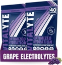 Vitalyte Electrolyte pulvera maisījums, izotonisks elektrolītu hidrācijas maisījums, bez glutēna pēc glutēna pulvera maisījums, iepakojumā 2, 35 oz. Katrs vīnogu deglis