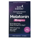 Sleep Soundly Melatonin 10mg, ātra darbība, Extended Release Miega Formula, 60 porcijas, Blue