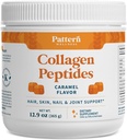 Pattern Wellness kolagēna peptīdi Pulveris (Type I & III) - Mati, naglas, ādas un locītavu atbalsts - Zāles barotnes un ganību riepa - hidrolizēts, ne-GMO, bez piena, & Keto-Draudzīgs - Karamelis (13 Oz)