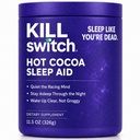 Killswitch Miega palīglīdzeklis pieaugušajiem – Fall Asleep Atsvaidzināts, bez cukura karstā šokolādes papildinājums - Magnijs, Tart Cherry, L-Teanīns & More for Restful Miega, 30 Kalpojumi, Ražots ASV