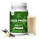 MRM Nutrition Veggie Protein with Superfoods - Vanilla Flavored - 22g Complete Protein - vairāk nekā 8.8g Essential Aminoskābes - 13 superfoods - ar Omega 3s un omega6s - Keto Friendly - 15 Kalpo