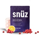 snüz dabas miega atbalsts papildinājums ar magnija glicinate, Myo-Inositol, apigenin & Glycine, Melatonīns bezmaksas, Miega atbalsts pieaugušajiem, ne ĢMO, lipeklis bez, vegan, aveņu citronu Flavor, 30 Svgs