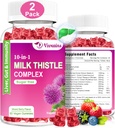 Piena dadzis Gumies, 10 in 1 Ārstniecības formula aknu tīrīt Detox Remonts ar Dandelion Sakni, Turmeric, Artichoke Optimal aknu funkcijas un Gremošanas Veselības Jaukta Berry Flavor