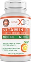 Genex Formulas 1000mg C vitamīns ar Rose HIPS (60 kapsulas) Atbalsta veselīgu imūno sistēmu - ne-GMO, bez lipekļa, vegāns (60 dienu piegādes)