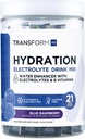 TransformācijaHQ hidratācija Dzērienu maisījums (21 viendzīslas paketes, zilā avene) - Hidratācijas papildinājums Blend ar vitamīniem un elektrolītiem