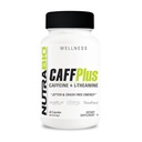 NutraBio CafffPlus, Divējāda avota kofeīns ar teanīnu veselīgai enerģijai Boost - 60 Dārzeņu kapsulas