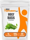 BulkSupplements.com Holy Basil Powder - Holy Basil Papildinājums, Holy Basil Leaf Pulveris - Tulsi Holy Basil, Herbal & Gluten Free, 5g Per Serving, 100g (3.5 oz) (iepakojums no 1)