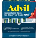 Advila sāpes Reliver un drudzis Reduktors, sāpes atvieglojošas zāles ar Ibuprofēnu 200 mg galvassāpes, muguras sāpes, menstruālas sāpes un locītavu sāpes atvieglošana - 50x2 apvalkotās tabletes
