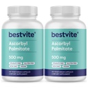 BESTVITE Ascorbil Palmitate 500mg (240 Veģetārās kapsulas) (2-Iepakojums) - Nr. Stearates - Nr. Filters - Nav plūsmas aģentu
