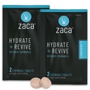 Zaca Recovery Košļājamā Papildinājums - Hidrāts + Atdzīvināt - Party, Travel, Exercise & Altitude - ne-Cukurs un ne-Gluteen - Jauktas ogu, 2 Paciņas = 4 tabletes