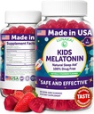 Lunakai ASV Made Kids Melatonin Gummies 1mg - Drošs un dabisks miegs bērniem 2+ - Ne-GMO, Vegan, Gluten-free - 60 Count