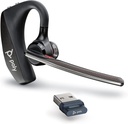Poly Voyager 5200 UC bezvadu austiņu komplekts un uzlāde (Plantronics) - vienbalsīgs austiņu komplekts w/trokšņa slāpētājs Mic - Connect Mobile/Mac/PC via Bluetooth - Darbi w/Team, Zoom