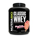 NutraBio Classic Sūkalu proteīna pulveris - bez pildījumiem, mākslīgām krāsām, konservantiem - zems glicēmiskais indekss - zemeņu īskūkas, 5 gabaliņi