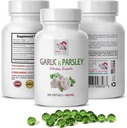 antioksidantu piedevas - Garlic un PARSLEY ODORLESS FORMULA - ķiploku piedevas, ķiploku un pētersīļu piedevas, pētersīļu piedevas, bez smaržas ķiploku piedevas, pētersīļi - 1B 100 Softgels
