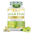 Organiskās Veda Amla kapsulas - 1500 mg, 300 kapsulas Organisks veselauglis Amla pulveris - Dabīgs C vitamīns imunitātei, ādas radiācijai, antioksidanti - vegāns, neĢMO, jēl C vitamīna piedevas