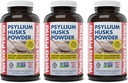 Yerba Prima Psyllium Husks pulveris - 12 oz (3. iepakojuma) - Dabīgs šķiedru papildinājums - Kolu tīrīšana - Vegāns, bez GMO, bez lipekļa (jauna etiķete - iepakojums May Vary)